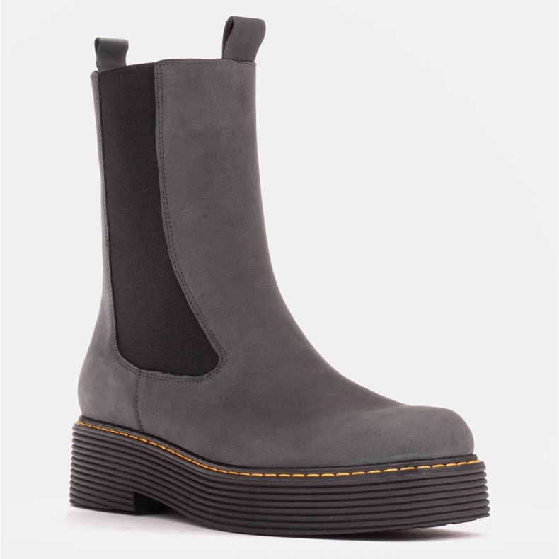 Marco Shoes Stivali Greta con gomma elastica grigio 1
