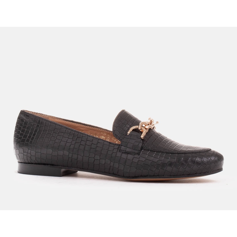 Marco Shoes Ballerine con catena d'oro nero 1