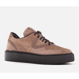 Marco Shoes Sneakers leggere in velluto naturale beige 1