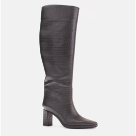 Marco Shoes Stivali con tacco alto e tomaia regolare nero 1