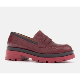 Marco Shoes Mocassini con suola spessa rosso 1