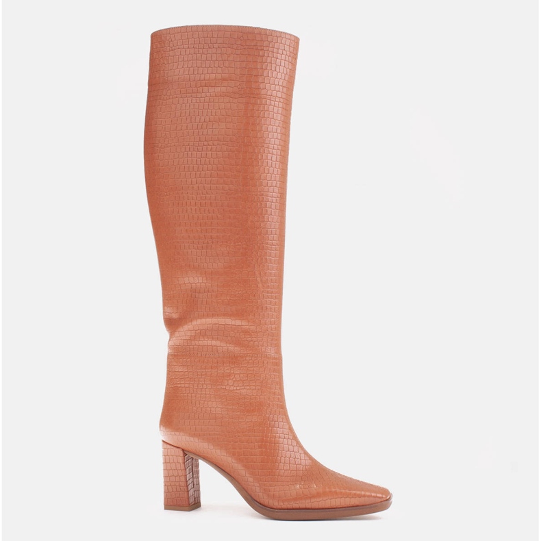 Marco Shoes Stivali con tacco alto e tomaia regolare marrone 1