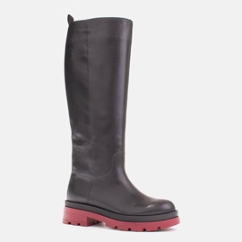 Marco Shoes Stivali trapper con tomaia regolare nero 1