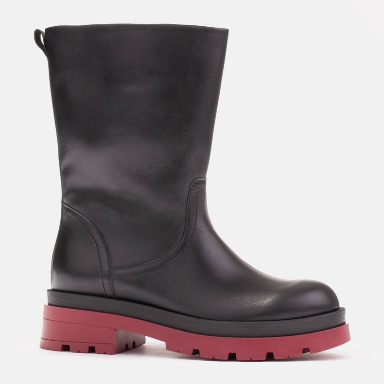 Marco Shoes Stivali pieno fiore su un trapper nero 1