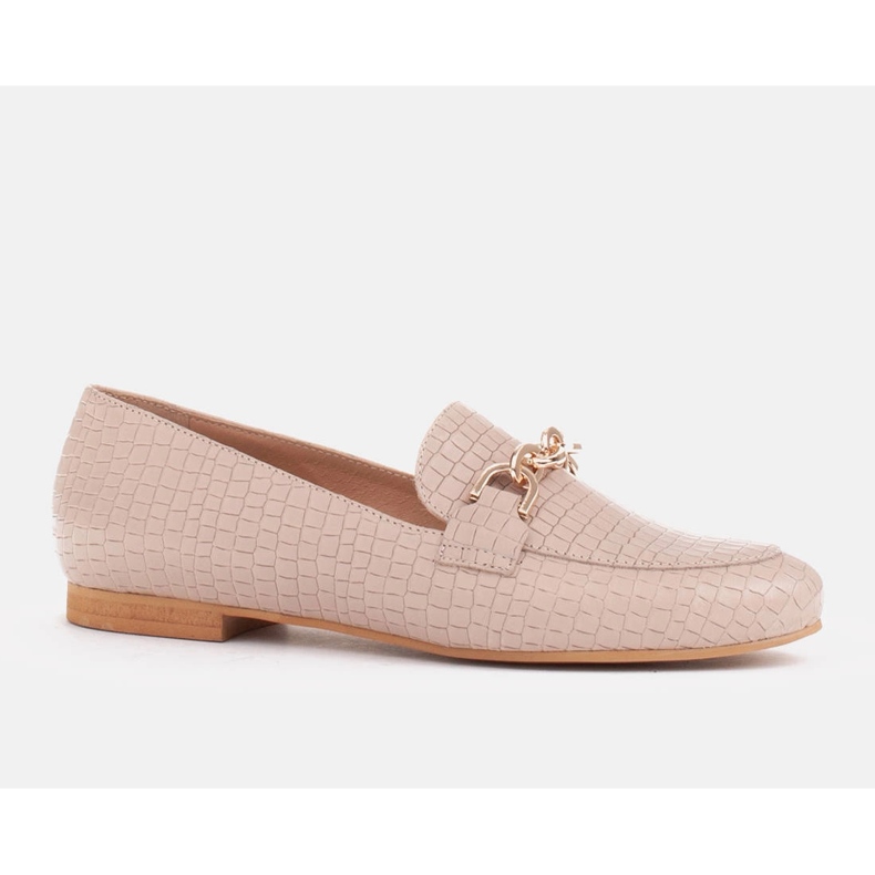 Marco Shoes Ballerine con catena d'oro beige 1