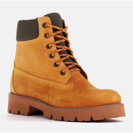 Marco Shoes Stivali impermeabili realizzati in pelle gialla impregnata giallo 1