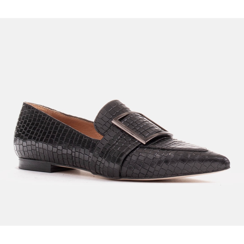 Marco Shoes Ballerine cocco con fibbia grande nero 1