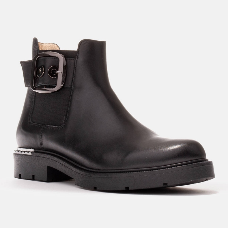 Marco Shoes Stivaletti Chelsea con fibbia decorativa nero 1