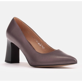 Marco Shoes Eleganti décolleté in pelle da donna marrone 1