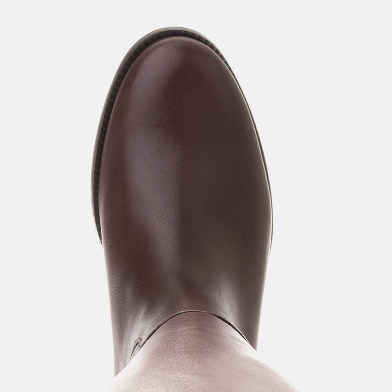 Marco Shoes Stivali in pelle per polpaccio largo marrone 1