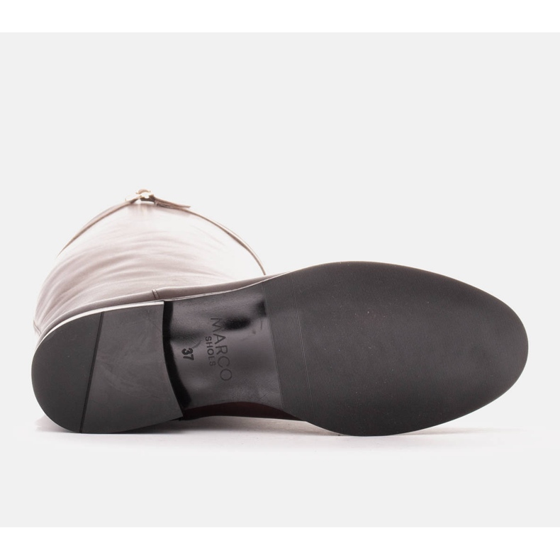 Marco Shoes Stivali in pelle per polpaccio largo marrone 2