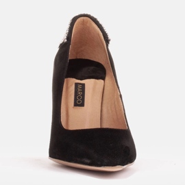 Marco Shoes Tacchi in camoscio con cristalli nero 2