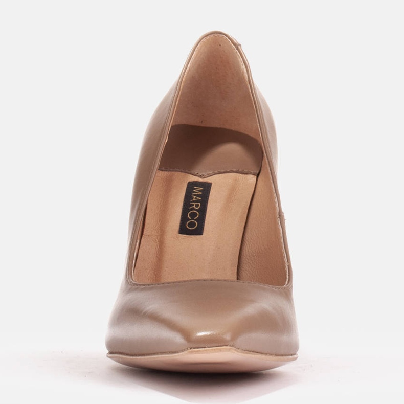 Marco Shoes Tacchi classici in pelle marrone 1