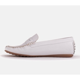 Marco Shoes Mocassini classici realizzati in morbida pelle bianca 1