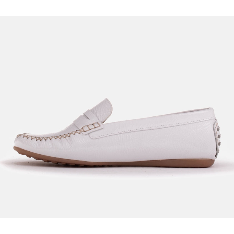 Marco Shoes Mocassini classici realizzati in morbida pelle bianco 1