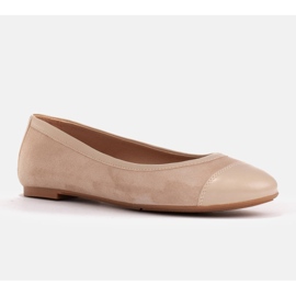 Marco Shoes Comode ballerine con rifiniture beige 1