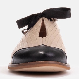 Marco Shoes Scarpe jazz stringate in pelle goffrata 2225P-1284-001-1 beige 1