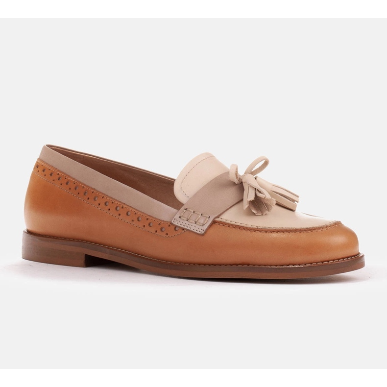 Marco Shoes Mocassini con frange decorative 2217P-693-1280-1250-1 beige marrone 1
