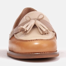 Marco Shoes Mocassini con frange decorative 2217P-693-1280-1250-1 beige marrone 7