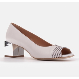 Marco Shoes Décolleté con tacco metallico bianca multicolore d'argento 1
