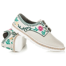 Kylie Scarpe da donna con ricamo marrone 2