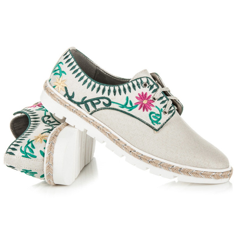Kylie Scarpe da donna con ricamo marrone 2