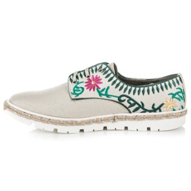 Kylie Scarpe da donna con ricamo marrone 1
