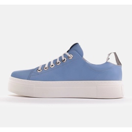 Marco Shoes Sneakers leggere con suola spessa blu d'argento 2