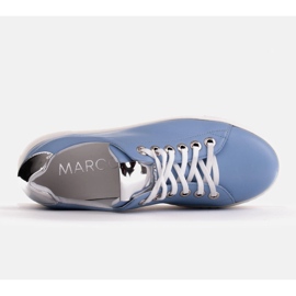 Marco Shoes Sneakers leggere con suola spessa blu d'argento 1