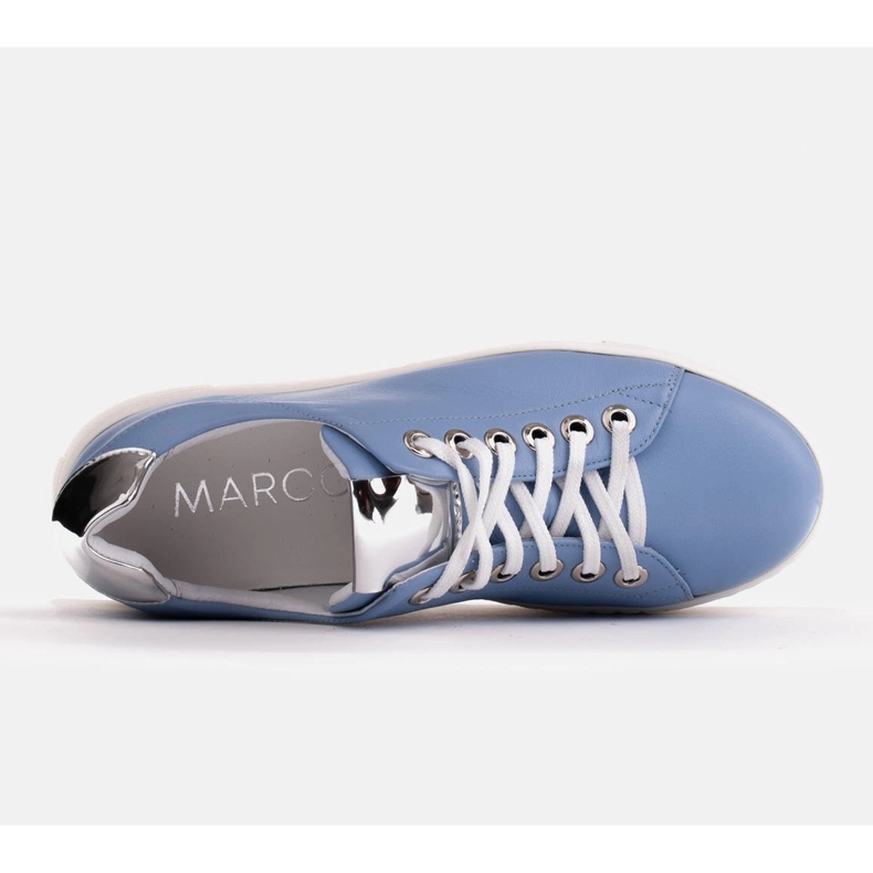 Marco Shoes Sneakers leggere con suola spessa blu d'argento 1