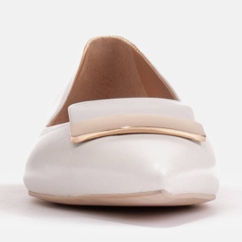 Marco Shoes Ballerine con linguetta decorativa bianca 1