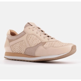 Marco Shoes Sneakers con elementi di rafia e pelle fiore 2229P-1273-1280-047-1 beige 1