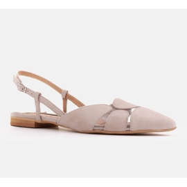 Marco Shoes Sandali realizzati in pelle scamosciata e materiale trasparente beige 1