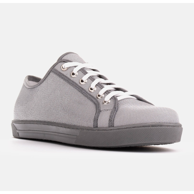 Marco Shoes Sneakers realizzate in interessante tessuto argentato argento grigio 1