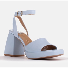 Marco Shoes Sandali su piattaforma rialzata blu 1