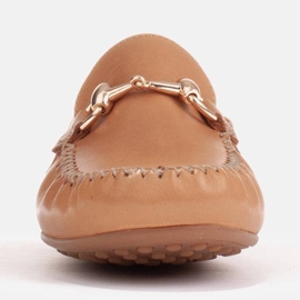 Marco Shoes Mocassini con ornamento dorato beige 2