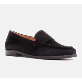 Marco Shoes Mocassini in pelle naturale con pelo nero 1