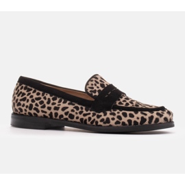Marco Shoes Mocassini in pelle naturale con pelo 2231P-1283-041-1 beige nero 1