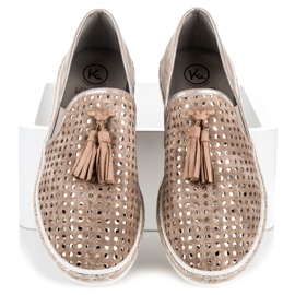 Kylie Espadrillas scivolose traforate marrone 1