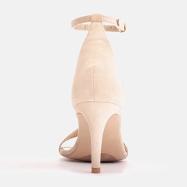 Marco Shoes Sandali eleganti realizzati in camoscio naturale beige 2
