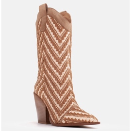 Marco Shoes Stivali da cowboy marrone-beige 1