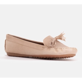 Marco Shoes Mocassino Ballerina in camoscio beige 1