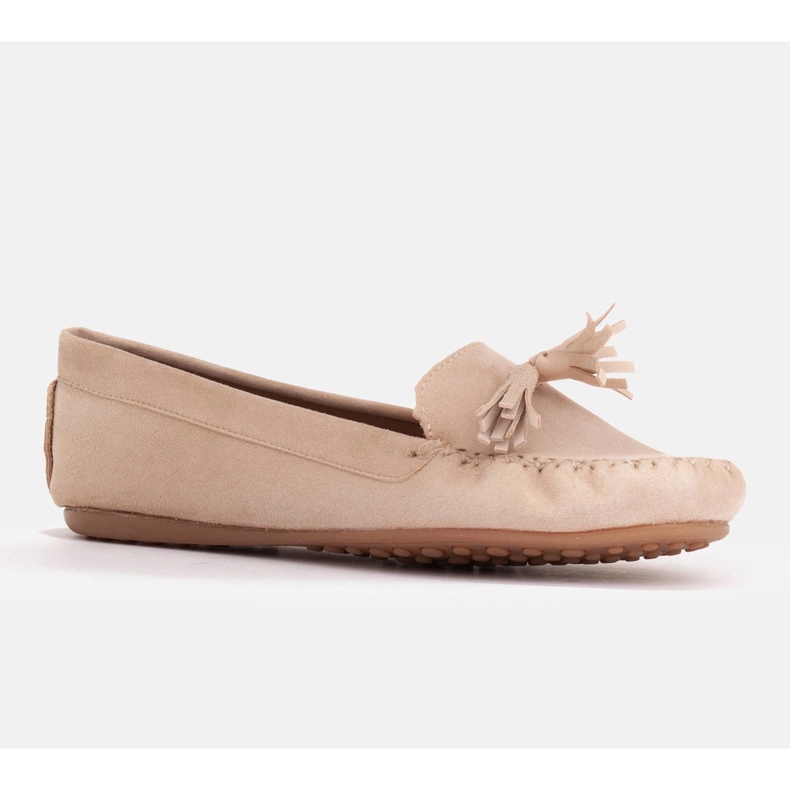 Marco Shoes Mocassino Ballerina in camoscio beige 1