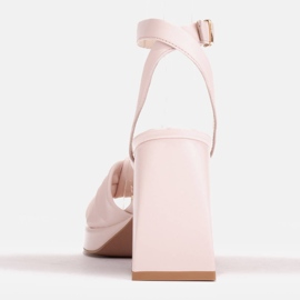 Marco Shoes Sandali con plateau rosa cipria beige 1