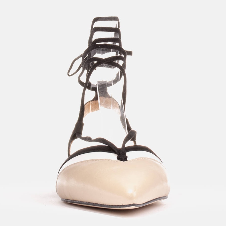 Marco Shoes Sandali con cinturino legato beige nero 1