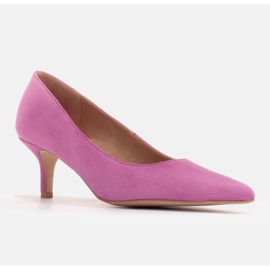 Marco Shoes Eleganti tacchi a spillo con tacco basso rosa 1