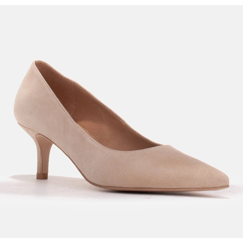 Marco Shoes Eleganti tacchi a spillo con tacco basso beige 1