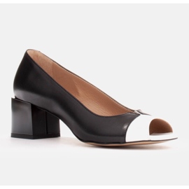 Marco Shoes Décolleté in pelle bianche e nere nero 1