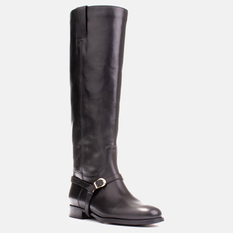 Marco Shoes Stivali da equitazione con cinturino alla caviglia nero 1