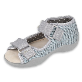 Scarpe per bambini Befado gialle 342P023 blu argento grigio 1